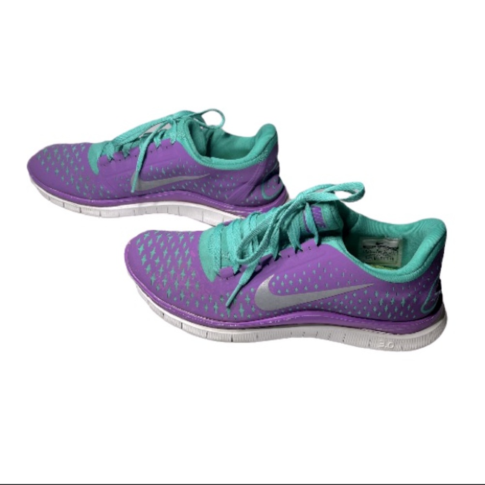 Nike FreeRun 3.0 Running Shoes Purple Teal Color Way
